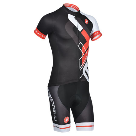 2014 Team Castelli Bike Clothing Set Cycle Jersey and Shorts Black ...