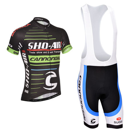 2014 Team Cannondale Riding Wear Set Cycle Jersey and Bib Shorts Black ...