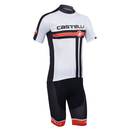 2013 Team Castelli Pro Bike Apparel Cycle Jersey and Shorts White ...