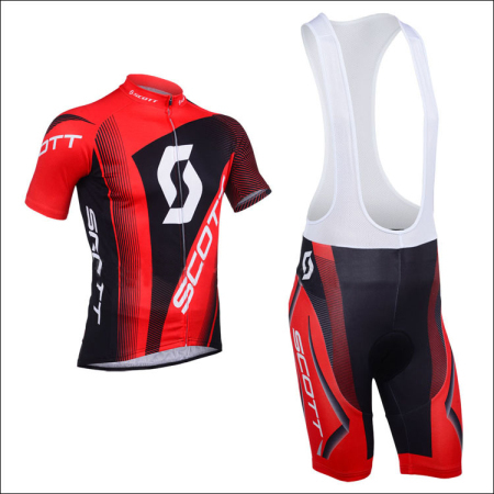 2013 Team SCOTT Pro Cycle Apparel Biking Jersey and Bib Shorts Red ...