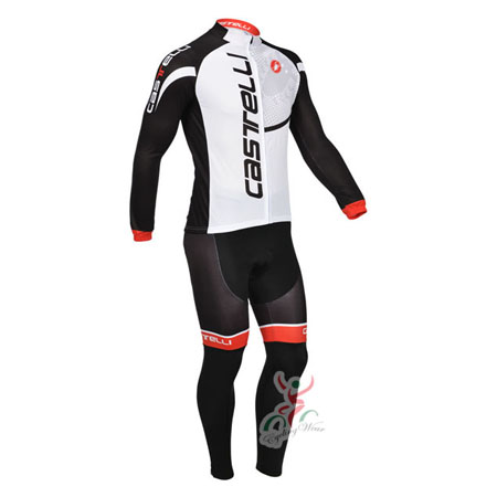 2013 Team Castelli Pro Riding Outfit Cycle Long Jersey and Pants Tights ...